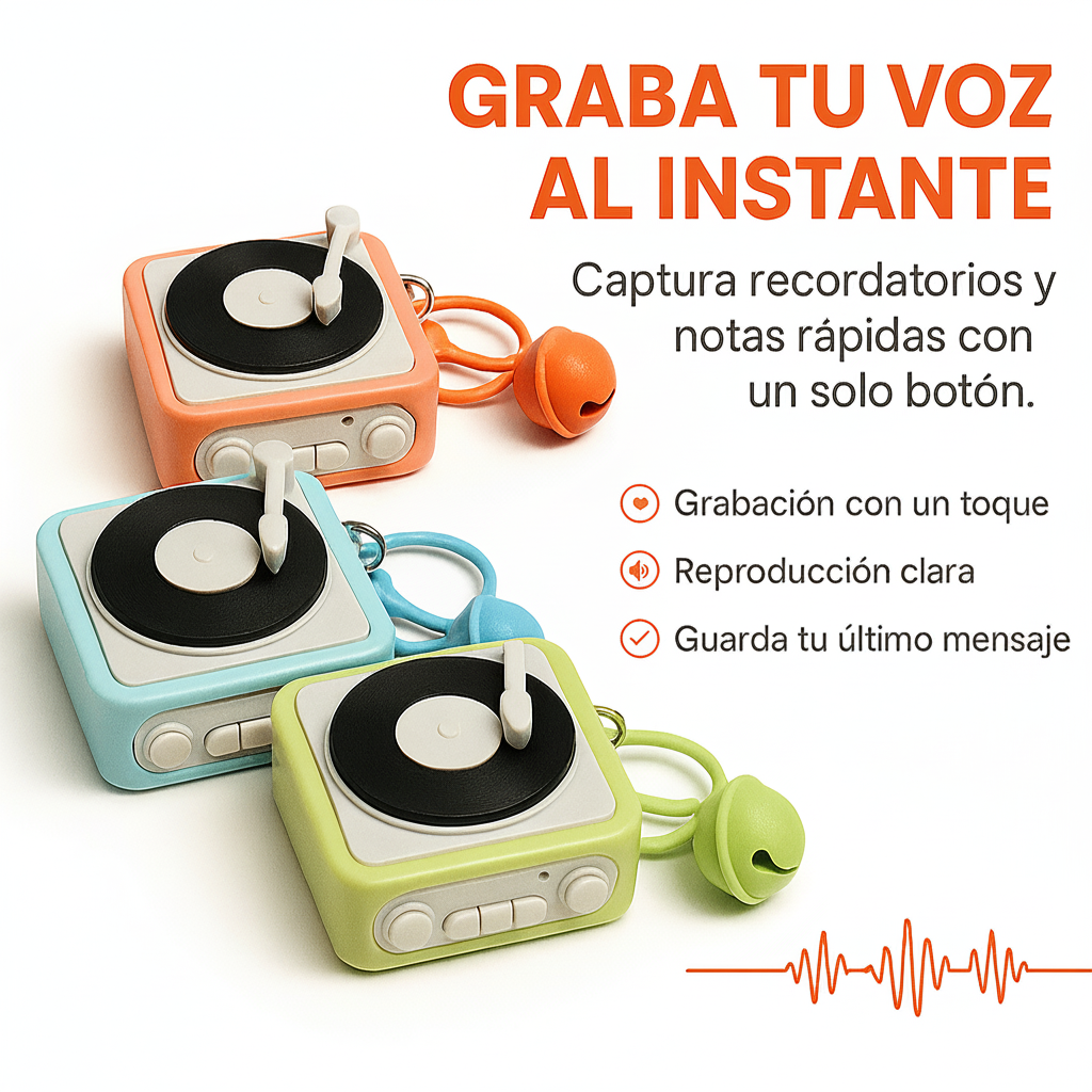 Llavero Grabadora retro